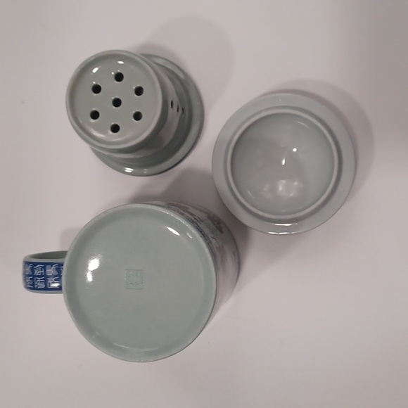 Vintage Asian Chariots Tea Infuser Mug Set - Picture 9 of 11